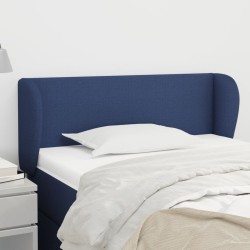 vidaXL Kopfteil mit Ohren Blau 93x23x78/88 cm Stoff