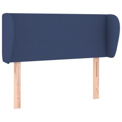 vidaXL Kopfteil mit Ohren Blau 93x23x78/88 cm Stoff