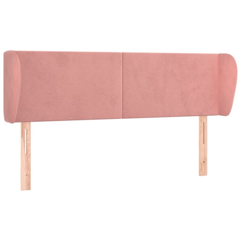 vidaXL Kopfteil mit Ohren Rosa 147x23x78/88 cm Samt vidaXL Kopfteil mit Ohren Rosa 147x23x78/88 cm Samt