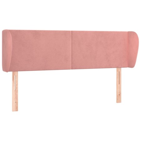 vidaXL Kopfteil mit Ohren Rosa 147x23x78/88 cm Samt