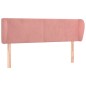 vidaXL Kopfteil mit Ohren Rosa 147x23x78/88 cm Samt vidaXL Kopfteil mit Ohren Rosa 147x23x78/88 cm Samt