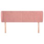 vidaXL Kopfteil mit Ohren Rosa 147x23x78/88 cm Samt vidaXL Kopfteil mit Ohren Rosa 147x23x78/88 cm Samt
