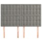vidaXL Kopfteile 4 Stk. Hellgrau 72x5x78/88 cm Samt vidaXL Kopfteile 4 Stk. Hellgrau 72x5x78/88 cm Samt