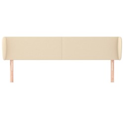 vidaXL Kopfteil mit Ohren Creme 183x23x78/88 cm Stoff
