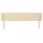 vidaXL Kopfteil mit Ohren Creme 183x23x78/88 cm Stoff vidaXL Kopfteil mit Ohren Creme 183x23x78/88 cm Stoff