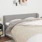 vidaXL Kopfteil mit Ohren Hellgrau 203x23x78/88 cm Stoff vidaXL Kopfteil mit Ohren Hellgrau 203x23x78/88 cm Stoff
