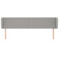 vidaXL Kopfteil mit Ohren Hellgrau 203x23x78/88 cm Stoff vidaXL Kopfteil mit Ohren Hellgrau 203x23x78/88 cm Stoff
