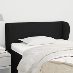vidaXL Kopfteil mit Ohren Schwarz 83x23x78/88 cm Stoff