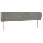 vidaXL Kopfteil mit Ohren Hellgrau 163x23x78/88 cm Samt vidaXL Kopfteil mit Ohren Hellgrau 163x23x78/88 cm Samt