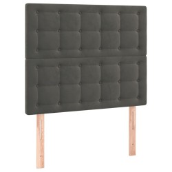 vidaXL Kopfteile 2 Stk. Dunkelgrau 80x5x78/88 cm Samt