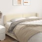 vidaXL Kopfteil mit Ohren Creme 203x23x78/88 cm Kunstleder