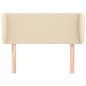 vidaXL Kopfteil mit Ohren Creme 83x23x78/88 cm Stoff vidaXL Kopfteil mit Ohren Creme 83x23x78/88 cm Stoff