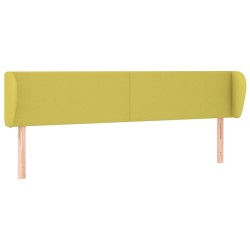 vidaXL Kopfteil mit Ohren Grün 203x23x78/88 cm Stoff