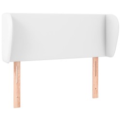 vidaXL Kopfteil mit Ohren Weiß 103x23x78/88 cm Kunstleder