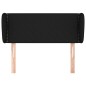 vidaXL Kopfteil mit Ohren Schwarz 83x23x78/88 cm Stoff