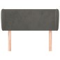 vidaXL Kopfteil mit Ohren Dunkelgrau 93x23x78/88 cm Samt