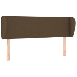 vidaXL Kopfteil mit Ohren Dunkelbraun 147x23x78/88 cm Stoff