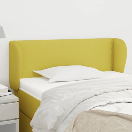 vidaXL Kopfteil mit Ohren Grün 93x23x78/88 cm Stoff