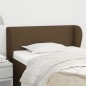 vidaXL Kopfteil mit Ohren Dunkelbraun 93x23x78/88 cm Stoff vidaXL Kopfteil mit Ohren Dunkelbraun 93x23x78/88 cm Stoff