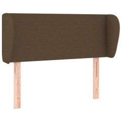 vidaXL Kopfteil mit Ohren Dunkelbraun 93x23x78/88 cm Stoff