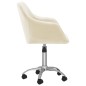 Esszimmerstühle 2 Stk. Drehbar Creme Stoff Esszimmerstühle 2 Stk. Drehbar Creme Stoff