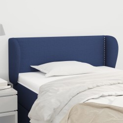 vidaXL Kopfteil mit Ohren Blau 83x23x78/88 cm Stoff