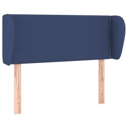 vidaXL Kopfteil mit Ohren Blau 83x23x78/88 cm Stoff