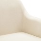 Esszimmerstühle 2 Stk. Drehbar Creme Stoff Esszimmerstühle 2 Stk. Drehbar Creme Stoff