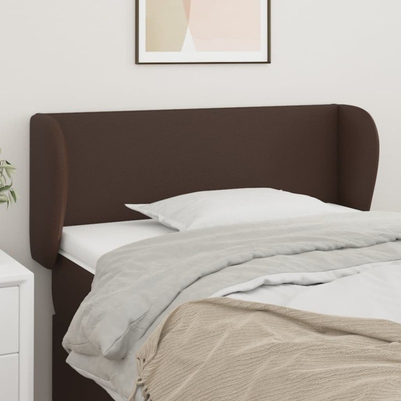 vidaXL Kopfteil mit Ohren Braun 93x23x78/88 cm Kunstleder vidaXL Kopfteil mit Ohren Braun 93x23x78/88 cm Kunstleder