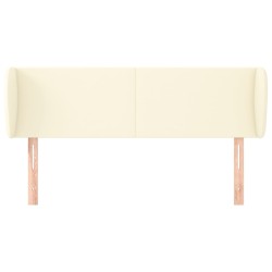 vidaXL Kopfteil mit Ohren Creme 147x23x78/88 cm Kunstleder
