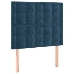 vidaXL Kopfteile 2 Stk. Dunkelblau 100x5x78/88 cm Samt