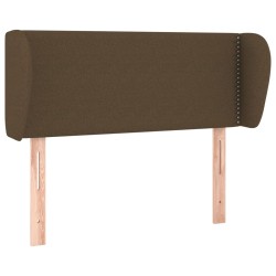 vidaXL Kopfteil mit Ohren Dunkelbraun 93x23x78/88 cm Stoff