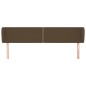 vidaXL Kopfteil mit Ohren Dunkelbraun 203x23x78/88 cm Stoff vidaXL Kopfteil mit Ohren Dunkelbraun 203x23x78/88 cm Stoff