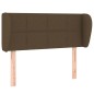 vidaXL Kopfteil mit Ohren Dunkelbraun 83x23x78/88 cm Stoff vidaXL Kopfteil mit Ohren Dunkelbraun 83x23x78/88 cm Stoff