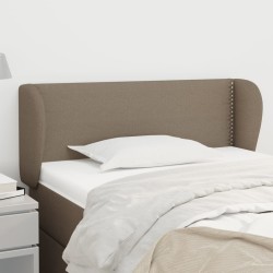 vidaXL Kopfteil mit Ohren Taupe 103x23x78/88 cm Stoff
