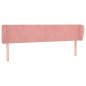 vidaXL Kopfteil mit Ohren Rosa 203x23x78/88 cm Samt vidaXL Kopfteil mit Ohren Rosa 203x23x78/88 cm Samt