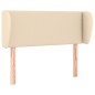 vidaXL Kopfteil mit Ohren Creme 93x23x78/88 cm Stoff