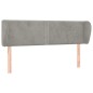 vidaXL Kopfteil mit Ohren Hellgrau 147x23x78/88 cm Samt vidaXL Kopfteil mit Ohren Hellgrau 147x23x78/88 cm Samt