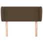 vidaXL Kopfteil mit Ohren Dunkelbraun 83x23x78/88 cm Stoff