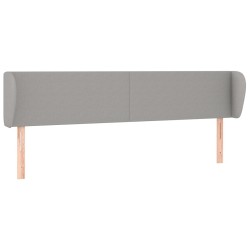 vidaXL Kopfteil mit Ohren Hellgrau 163x23x78/88 cm Stoff