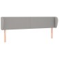 vidaXL Kopfteil mit Ohren Hellgrau 163x23x78/88 cm Stoff vidaXL Kopfteil mit Ohren Hellgrau 163x23x78/88 cm Stoff