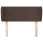 vidaXL Kopfteil mit Ohren Braun 93x23x78/88 cm Kunstleder