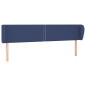 vidaXL Kopfteil mit Ohren Blau 203x23x78/88 cm Stoff vidaXL Kopfteil mit Ohren Blau 203x23x78/88 cm Stoff