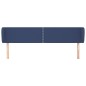 vidaXL Kopfteil mit Ohren Blau 203x23x78/88 cm Stoff vidaXL Kopfteil mit Ohren Blau 203x23x78/88 cm Stoff