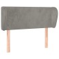 vidaXL Kopfteil mit Ohren Hellgrau 93x23x78/88 cm Samt vidaXL Kopfteil mit Ohren Hellgrau 93x23x78/88 cm Samt