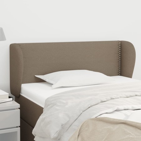 vidaXL Kopfteil mit Ohren Taupe 93x23x78/88 cm Stoff