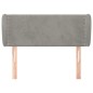vidaXL Kopfteil mit Ohren Hellgrau 93x23x78/88 cm Samt