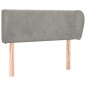 vidaXL Kopfteil mit Ohren Hellgrau 103x23x78/88 cm Samt vidaXL Kopfteil mit Ohren Hellgrau 103x23x78/88 cm Samt