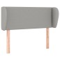vidaXL Kopfteil mit Ohren Hellgrau 93x23x78/88 cm Stoff vidaXL Kopfteil mit Ohren Hellgrau 93x23x78/88 cm Stoff