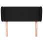 vidaXL Kopfteil mit Ohren Schwarz 93x23x78/88 cm Stoff